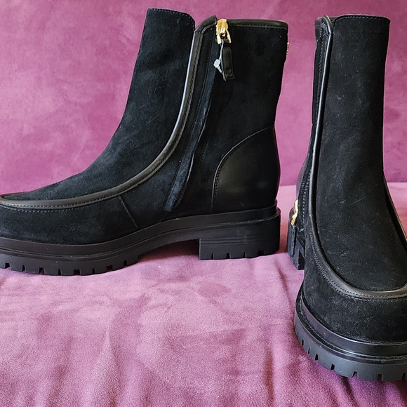 Brand New, Never Worn Black Suede Ankle Boots - Picture 2 of 6